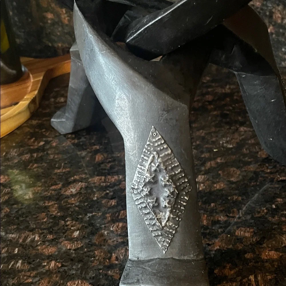 Black Metal Abstract Sculpture